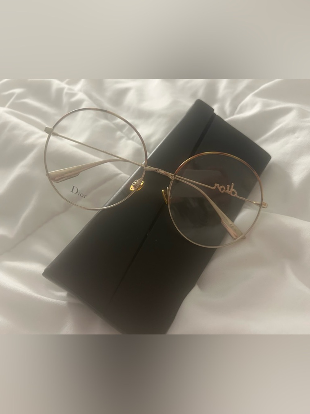 💖AUTHENTIC💖Dior Rose Gold Round Metal Frame Glasses